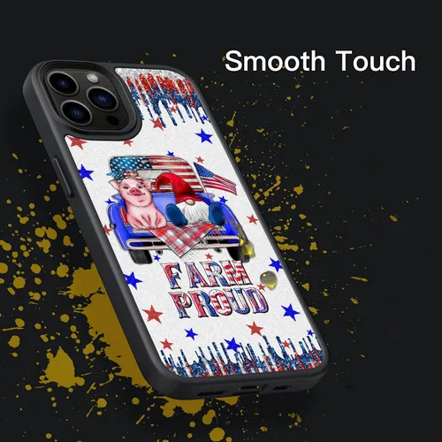 Vista 4 de America Farm - Funda para iPhone 16, 15, 14, 13, 12, 11 Pro Max, Galaxy S25, S24, S23, S22, S21, S20, FE Plus, A16, A15, A14, A54, Note 20