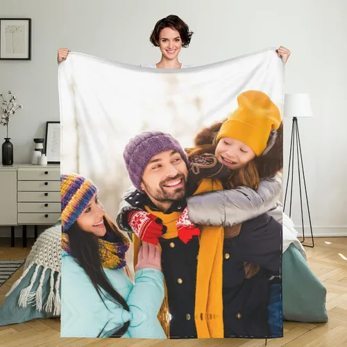 Vista 15 de Manta personalizada con texto de fotos, manta personalizada con mis propias fotos, manta conmemorativa personalizada para madres para mamá, papá