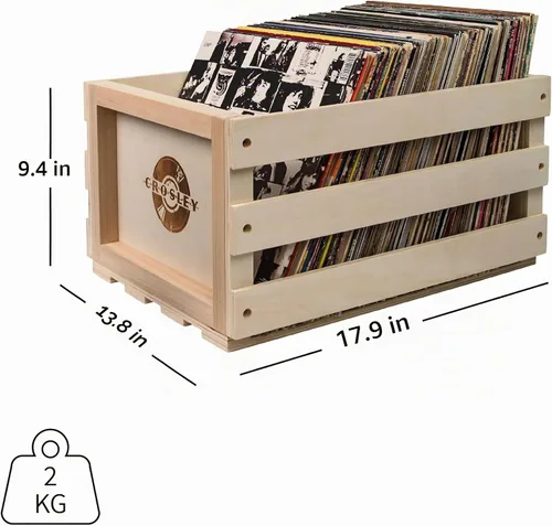 Vista 3 de Crosley Record Caja de almacenamiento. talla única Natural