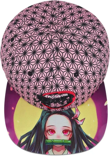 Vista 4 de Roffatide Gorra de béisbol de algodón con bordado ajustable de personaje principal de anime, Demonio Slayer B