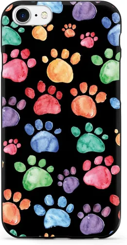 Vista 18 de Inspired Cases - Funda con textura 3D para iPhone Xs Max - Funda protectora de goma para Apple iPhone Xs Max - Estampado de huellas de acuarela