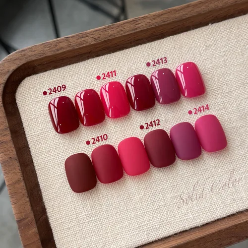 Vista 2 de GAOY Berry Collection - Esmalte de uñas en gel, color rosa intenso, borgoña, rojo, cereza y magenta, kit de esmalte de uñas para manicura de salón