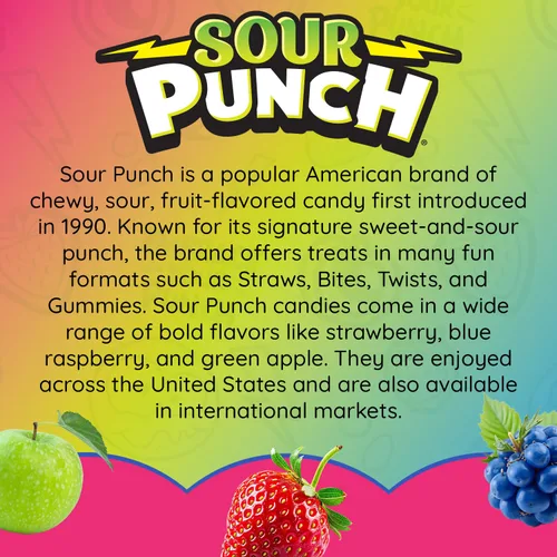 Vista 7 de Adams & Brooks, Inc. Sour Punch Paletas - Paletas de frutas ácidas, envueltas individualmente, 36