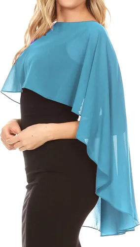 Vista 3 de Sakkas Anya - Capa de gasa suave para mujer, para boda, dama de honor, novia, bolero