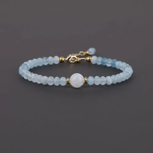 Vista 3 de COAI Pulsera simple de cristal curativo con cuentas para mujer