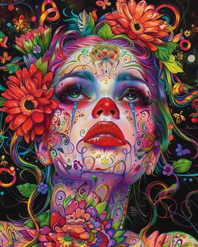 Vista 16 de Pintura por números retrato de niña con sombrero de mago Tucocoo, pintura DIY en lienzo con pinceles, pinturas acrílicas, calabaza de Halloween