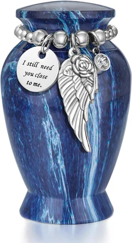 Vista 32 de Dletay Urnas pequeñas personalizadas para cenizas humanas, recuerdo de 2.85 pulgadas, mini urna de cremación conmemorativa para mujeres y hombres