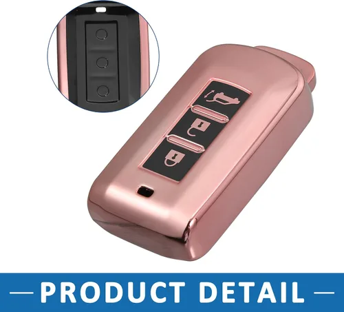 Vista 4 de Funda para llavero de TPU para Mitsubishi Montero Sport 1997-2004 TPU Rosa, Negro