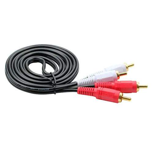 Vista 4 de Cable divisor de audio RCA macho a 2 RCA macho a 2 RCA macho, cable divisor de audio RCA, adecuado para caja de TV de sonido DVD, 4.9 ft