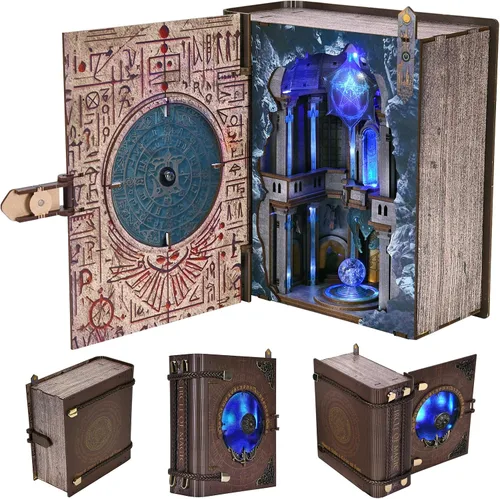 Vista 16 de MiniCity Aerospace Foundry DIY Book Nook Kit, Librero Inserto con LED Fundición aeroespacial