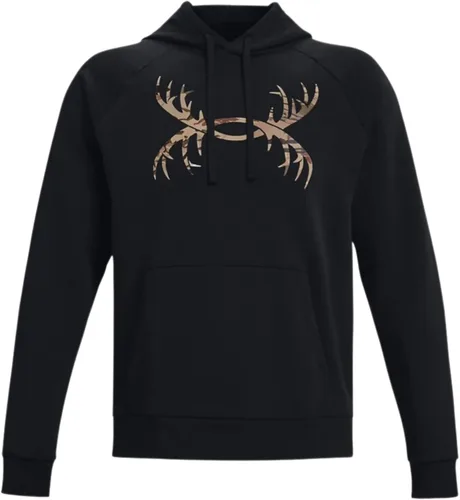 Vista 3 de Under Armour Sudadera con capucha Rival con cuernos de vellón para hombre