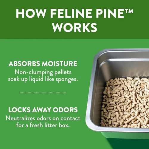 Vista 3 de Feline Pine Platinum - Arena para gatos no aglutinante, 17 libras.