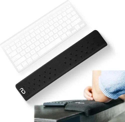 Vista 11 de EdgeRest PostureUp - Reposamuñecas largo en forma de L para codo, antebrazo y muñeca, soporte cómodo para mesa o escritorio, antideslizante, Negro