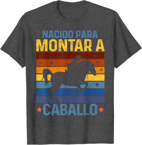 Vista 15 de Horse Rider Equestrian Riding Nacido Camiseta Para Montar A Caballo Negro