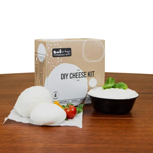 Vista 3 de Kit para hacer queso - Mozzarella, Ricotta & Farmers' - 4 lotes, hacer queso en 1 hora, cuajo vegetariano, gran regalo para cocineros, dieta Keto