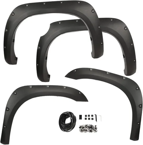 Vista 22 de G-PLUS Guardabarros compatibles con Toyota RAV4 2006-2012, guardabarros delanteros negros de termoplástico atornillables