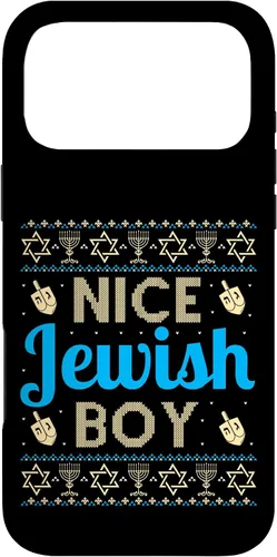Vista 22 de Nice Jewish Boy Ugly Hanukkah Sweater Funny Jewish Chanukkah Case for iPhone 16