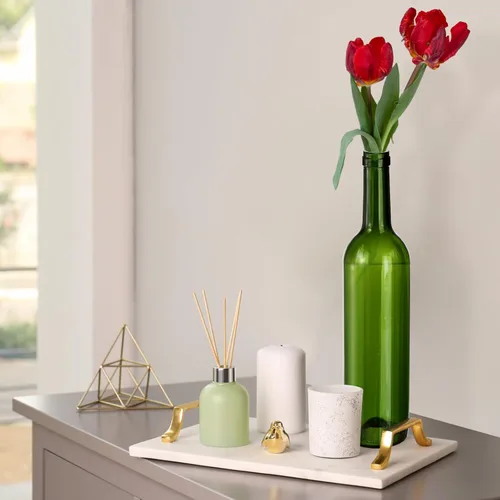 Vista 8 de DEAYOU Paquete de 8 botellas de vino burdeos de 25.4 fl oz, botellas de vidrio transparente con 8 corchos y 8 cápsulas retráctiles de PVC, botella