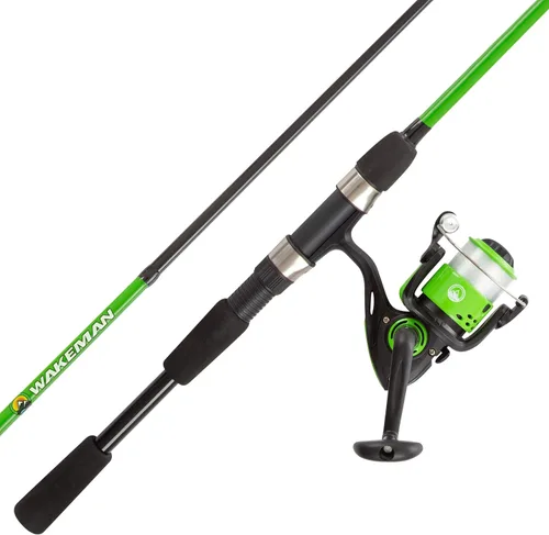 Vista 6 de Fiberglass Fishing Rod and Spinning Reel Combo - Swarm Series Collapsible Fishing Gear for Catching Bass, Trout, Catfish, and More by Wakeman
