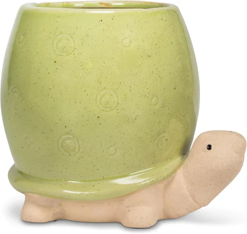 Vista 5 de Abbott Collection - Maceta para gatos pequeños con cola gres, blanco, 4"L