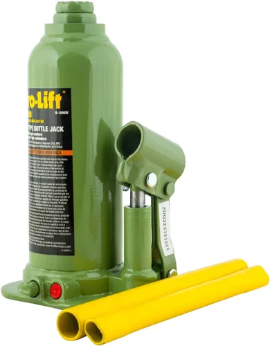 Vista 2 de Pro-Lift Gato de botella soldado con autógena 4 toneladas - (8,000 libras) de elevación hidráulica con bomba lateral Mango de dos piezas