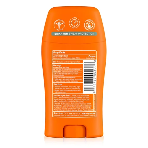 Vista 10 de Antitranspirante y desodorante para las axilas Carpe, fuerza clínica con aroma natural de eucalipto, combate la sudoración excesiva, mantente fresco