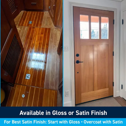 Vista 5 de TotalBoat Gleam Marine Spar - Barniz brillante y satinado para madera, barcos y muebles de exterior (brillo, dos pintas)