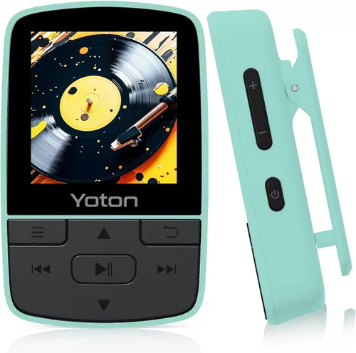 Vista 8 de Yoton Reproductor de MP3 con Bluetooth, máximo 64 GB, HiFi, clip, tarjeta Negro