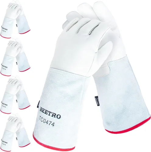 Vista 10 de BEETRO - Guantes anticongelantes de -292℉/-180℃ o superior para manejo de hielo seco, nitrógeno líquido, esponja e interior de algodón