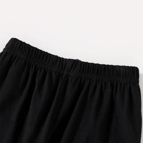 Vista 7 de YOUNGER TREE Conjunto de ropa de invierno para bebés y niñas pequeñas, con capucha de murciélago negro, con bolsillo y cremallera