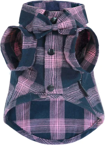Vista 8 de MAMORE Vestido tipo camisa para perro, camisa de lazo de príncipe perrito, atuendo formal casual para mascotas para perros pequeños, medianos