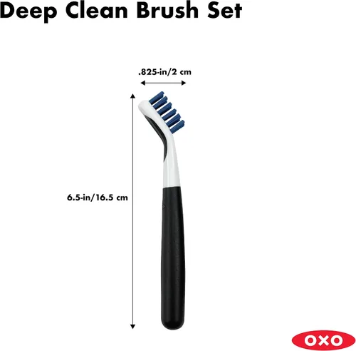 Vista 5 de OXO, Blue Good Grips - Juego de cepillos de limpieza profunda