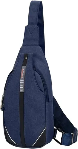 Vista 14 de WATERFLY - Mochila media bandolera con correa antirrobo para viajes, bolsa de pecho, de hombro