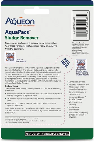Vista 9 de Aqueon AquaPacs - Removedor de lodos, para acuarios de agua dulce, paquete de 4