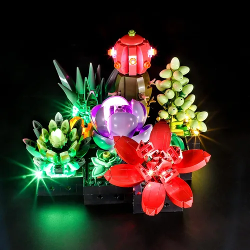 Vista 2 de BRIKSMAX Kit de iluminación LED para LEGO-10309 Suculentas (no incluye el set de Lego) - Compatible con modelo de bloques de construcción Lego