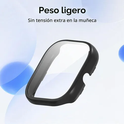 Vista 5 de Protector de pantalla para Amazfit GTS 4 Mini Smartwatch, paquete de 2 protectores de policarbonato duro, carcasa completa, accesorios para GTS 4