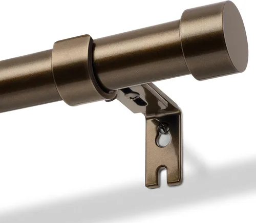 Vista 12 de Zeerobee Barras de cortina para ventanas de 16 a 24, barra de cortina negra, ajustable de 1 pulgada resistente para exteriores e interiores, poste