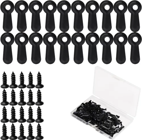 Vista 15 de MroMax 20 piezas de marcos de fotos, botones de giro, clips de plástico para marco de fotos con tornillos, piezas para colgar imágenes, fotos