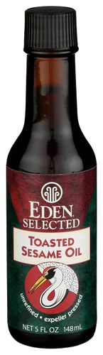 Vista 9 de Eden Aceite de sésamo tostado, sin refinar, prensado a expulsor, producto de Japón, sin OMG, 10 fl oz