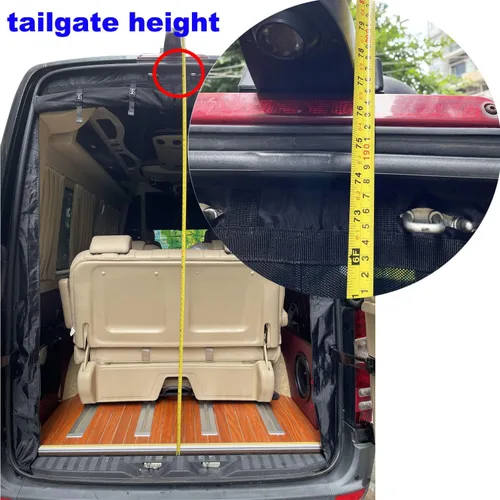 Vista 2 de DOCA Mosquiteras de malla para Mercedes Sprinter compatibles con furgonetas y caravanas (portón trasero), rectangular, 75 pulgadas x 63 pulgadas