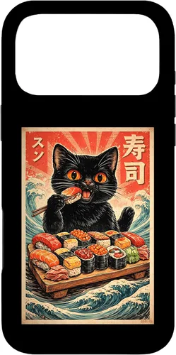 Vista 22 de Cute Kawaii Sushi Cat Funny Japanese Cat Eating Sushi Case for iPhone XR
