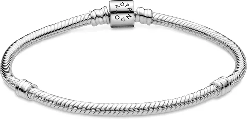 Vista 3 de PANDORA Moments - Pulsera de cadena de serpiente con cierre de barril