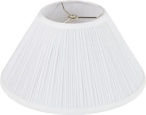 Vista 3 de Aspen Creative 33133, Pantalla de Lámpara de Araña Tradicional Plisada con Forma de Hongo, Blanco, 6" Superior x 14" Inferior x 8" Diagonal