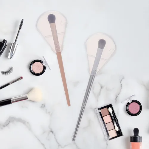 Vista 5 de OSALADI 10 brochas de maquillaje de PVC, protector de brochas de maquillaje, protector de brochas de cosméticos (no incluye los cepillos)