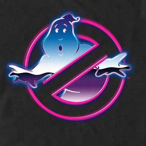 Vista 2 de Fifth Sun Camiseta con logotipo de los años 80 Neon Ghostbusters para hombre