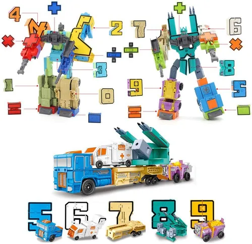 Vista 5 de Cyeah Robot matemático de números, robot, juguetes matemáticos para la educación de los niños, 20 piezas