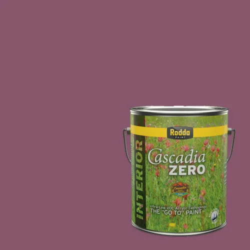 Vista 100 de Rodda Paint CASCADIA ZERO - Pintura plana e imprimación para interiores en uno, cuarto de galón, rosa Mullen