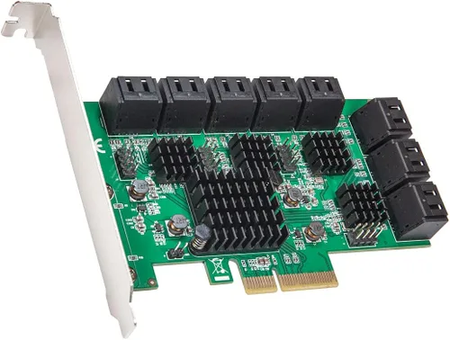 Vista 7 de Syba 8 puertos SATA III a PCIe 3.0 x1 tarjeta de expansión no RAID doble ASM1064 soporte de perfil bajo, SD-PEX40163