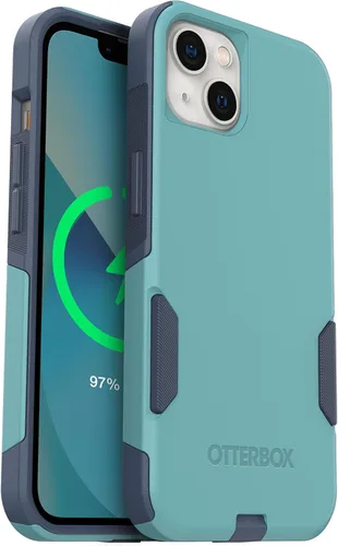 Vista 7 de OtterBox Funda para iPhone 13 (solamente) de la serie Commuter, color negro, delgada y resistente, apta para bolsillo, con protección de puerto