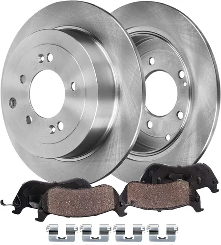 Vista 34 de Detroit Axle - Juego de 4 frenos delanteros para BMW X5 2002, 2003, 2004, 2005, 2006, rotores de freno de disco y pastillas de freno de cerámica